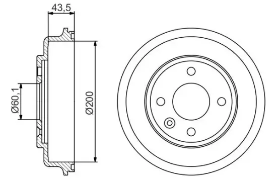 Bremstrommel Hinterachse BOSCH 0 986 477 313 Bild Bremstrommel Hinterachse BOSCH 0 986 477 313