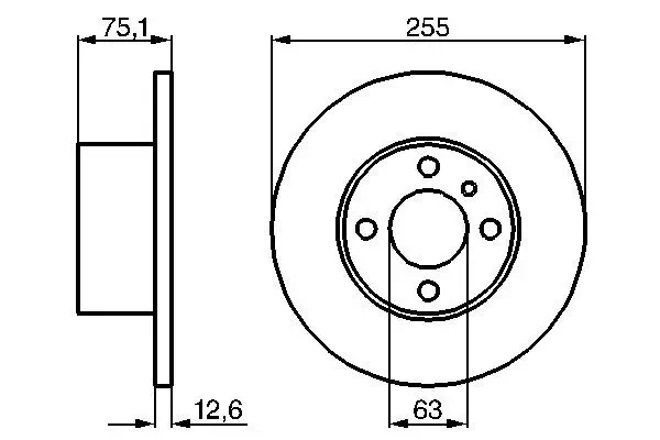 Bremsscheibe BOSCH 0 986 478 032