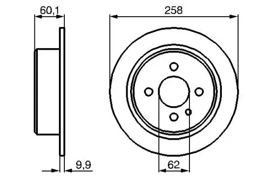 Bremsscheibe Hinterachse BOSCH 0 986 478 034 Bild Bremsscheibe Hinterachse BOSCH 0 986 478 034