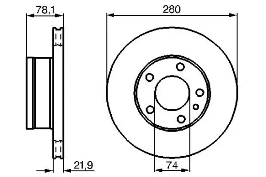 Bremsscheibe Vorderachse BOSCH 0 986 478 041 Bild Bremsscheibe Vorderachse BOSCH 0 986 478 041