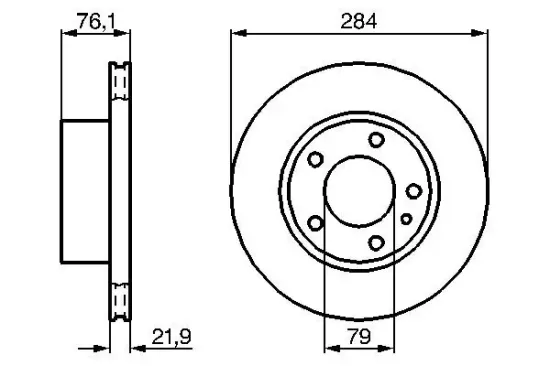 Bremsscheibe Vorderachse BOSCH 0 986 478 043 Bild Bremsscheibe Vorderachse BOSCH 0 986 478 043