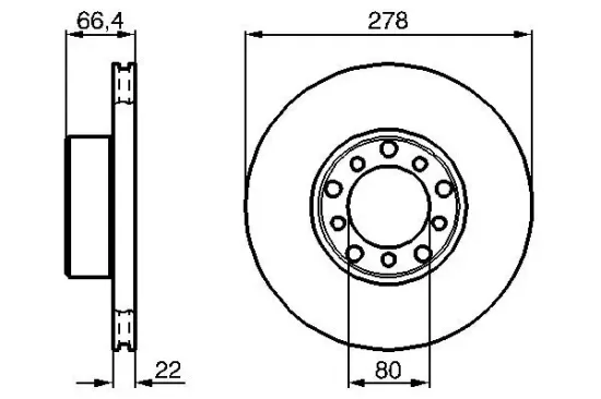 Bremsscheibe Vorderachse BOSCH 0 986 478 060 Bild Bremsscheibe Vorderachse BOSCH 0 986 478 060