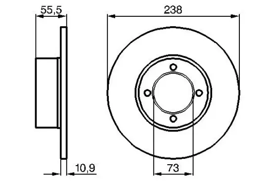 Bremsscheibe Vorderachse BOSCH 0 986 478 079 Bild Bremsscheibe Vorderachse BOSCH 0 986 478 079