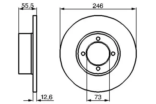 Bremsscheibe Vorderachse BOSCH 0 986 478 082 Bild Bremsscheibe Vorderachse BOSCH 0 986 478 082