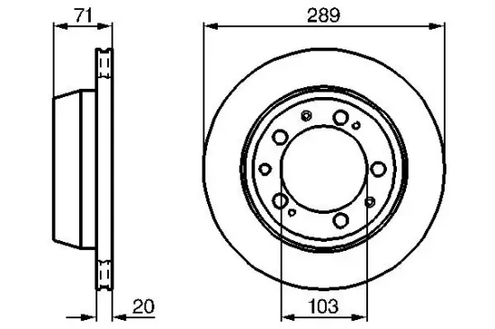 Bremsscheibe Hinterachse BOSCH 0 986 478 101 Bild Bremsscheibe Hinterachse BOSCH 0 986 478 101