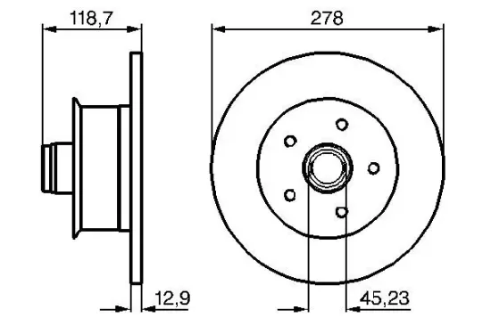 Bremsscheibe Vorderachse BOSCH 0 986 478 136 Bild Bremsscheibe Vorderachse BOSCH 0 986 478 136