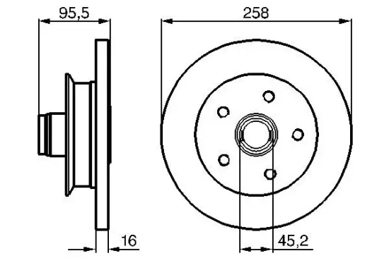 Bremsscheibe BOSCH 0 986 478 224 Bild Bremsscheibe BOSCH 0 986 478 224