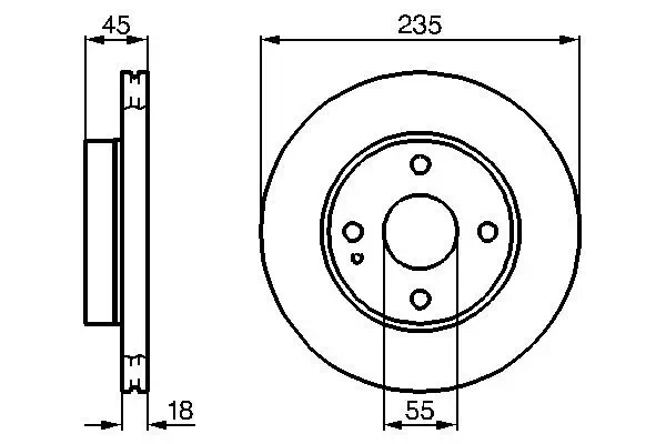 Bremsscheibe BOSCH 0 986 478 241