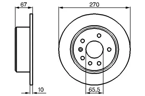 Bremsscheibe Hinterachse BOSCH 0 986 478 267 Bild Bremsscheibe Hinterachse BOSCH 0 986 478 267