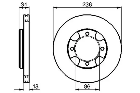 Bremsscheibe Vorderachse BOSCH 0 986 478 277 Bild Bremsscheibe Vorderachse BOSCH 0 986 478 277