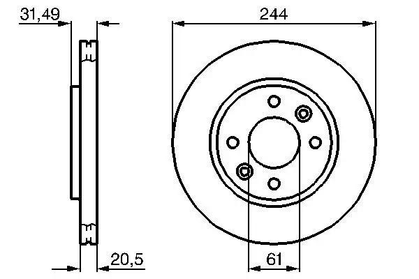 Bremsscheibe BOSCH 0 986 478 278