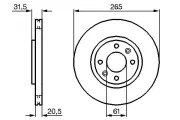 Bremsscheibe BOSCH 0 986 478 279