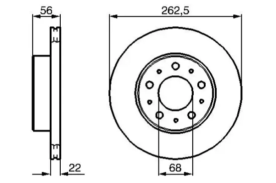 Bremsscheibe Vorderachse BOSCH 0 986 478 283 Bild Bremsscheibe Vorderachse BOSCH 0 986 478 283