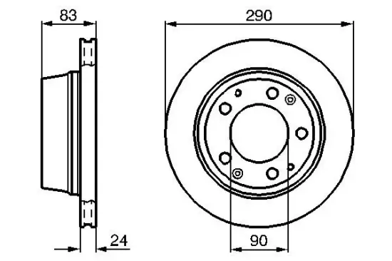 Bremsscheibe Hinterachse BOSCH 0 986 478 310 Bild Bremsscheibe Hinterachse BOSCH 0 986 478 310