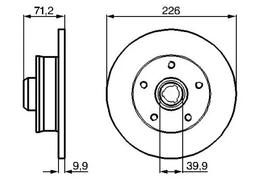 Bremsscheibe Hinterachse BOSCH 0 986 478 332 Bild Bremsscheibe Hinterachse BOSCH 0 986 478 332