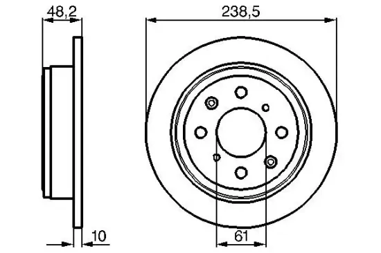 Bremsscheibe Hinterachse BOSCH 0 986 478 350 Bild Bremsscheibe Hinterachse BOSCH 0 986 478 350