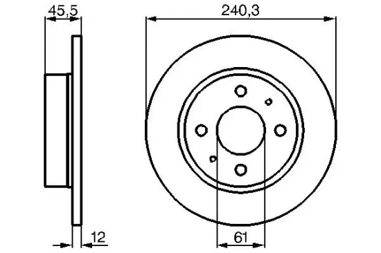 Bremsscheibe Vorderachse BOSCH 0 986 478 368 Bild Bremsscheibe Vorderachse BOSCH 0 986 478 368