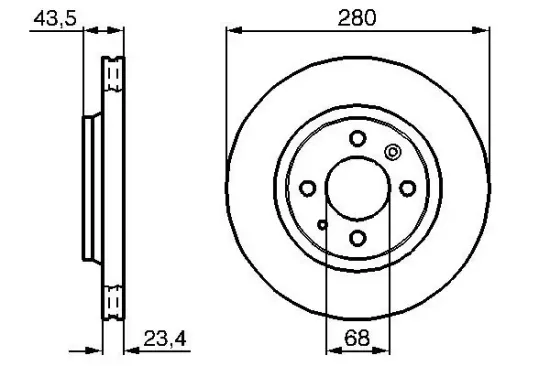 Bremsscheibe Vorderachse BOSCH 0 986 478 375 Bild Bremsscheibe Vorderachse BOSCH 0 986 478 375