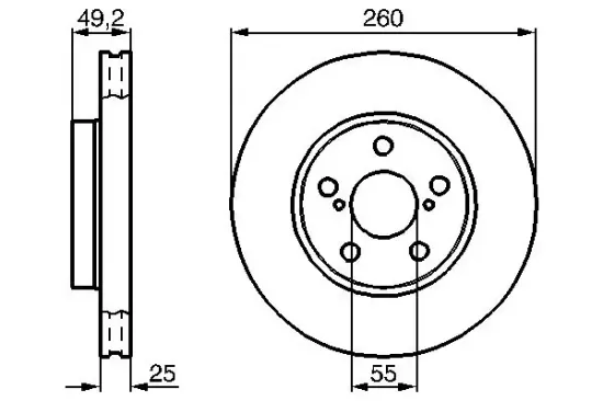Bremsscheibe Vorderachse BOSCH 0 986 478 451 Bild Bremsscheibe Vorderachse BOSCH 0 986 478 451