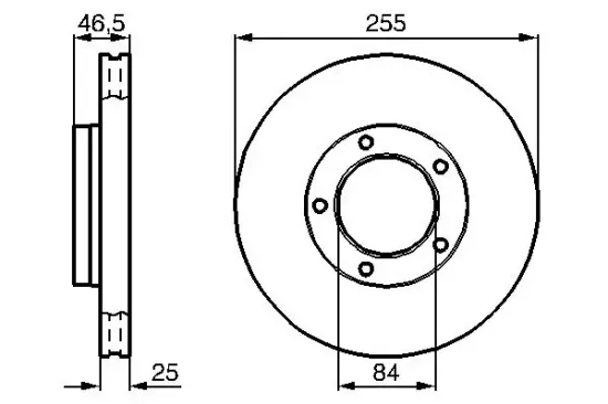 Bremsscheibe Vorderachse BOSCH 0 986 478 452 Bild Bremsscheibe Vorderachse BOSCH 0 986 478 452