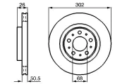 Bremsscheibe BOSCH 0 986 478 454