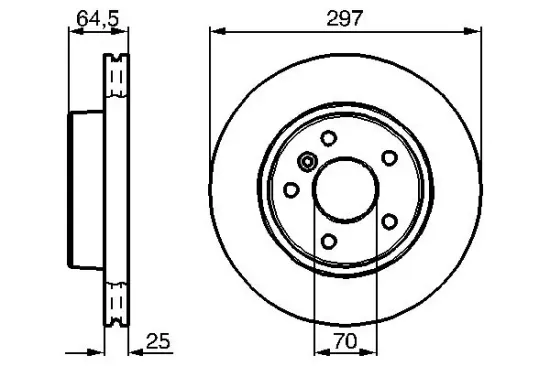 Bremsscheibe Vorderachse BOSCH 0 986 478 483 Bild Bremsscheibe Vorderachse BOSCH 0 986 478 483