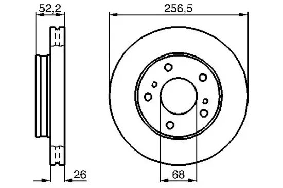 Bremsscheibe Vorderachse BOSCH 0 986 478 485 Bild Bremsscheibe Vorderachse BOSCH 0 986 478 485