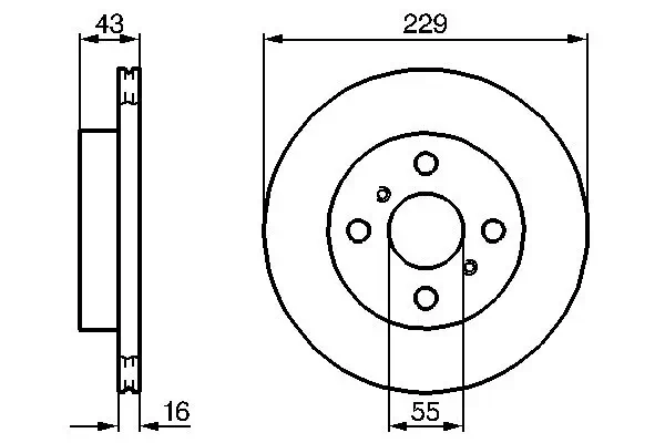 Bremsscheibe BOSCH 0 986 478 491