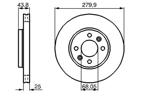 Bremsscheibe Vorderachse BOSCH 0 986 478 505 Bild Bremsscheibe Vorderachse BOSCH 0 986 478 505