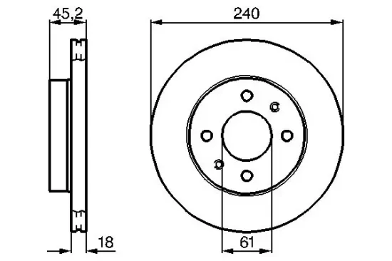 Bremsscheibe Vorderachse BOSCH 0 986 478 533 Bild Bremsscheibe Vorderachse BOSCH 0 986 478 533