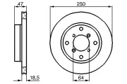 Bremsscheibe BOSCH 0 986 478 540