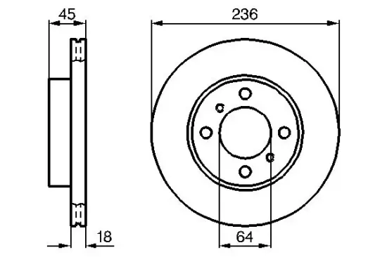 Bremsscheibe Vorderachse BOSCH 0 986 478 572 Bild Bremsscheibe Vorderachse BOSCH 0 986 478 572