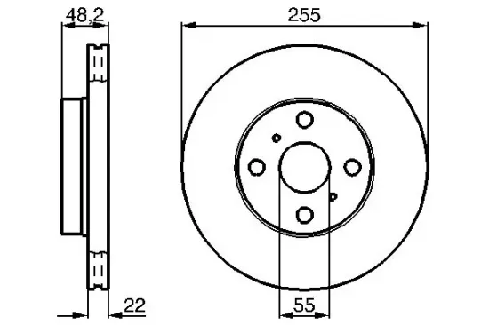 Bremsscheibe BOSCH 0 986 478 578 Bild Bremsscheibe BOSCH 0 986 478 578