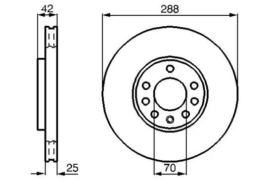 Bremsscheibe BOSCH 0 986 478 588 Bild Bremsscheibe BOSCH 0 986 478 588