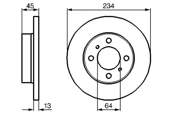 Bremsscheibe Vorderachse BOSCH 0 986 478 636 Bild Bremsscheibe Vorderachse BOSCH 0 986 478 636