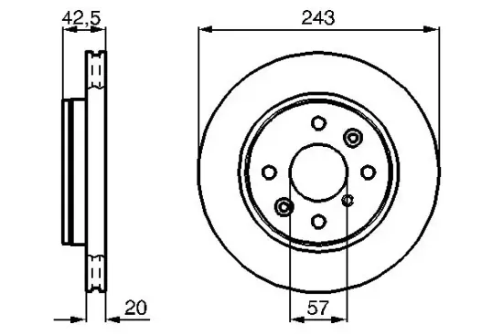 Bremsscheibe Vorderachse BOSCH 0 986 478 659 Bild Bremsscheibe Vorderachse BOSCH 0 986 478 659