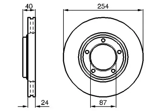 Bremsscheibe Vorderachse BOSCH 0 986 478 663 Bild Bremsscheibe Vorderachse BOSCH 0 986 478 663