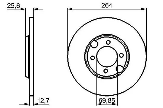 Bremsscheibe Hinterachse BOSCH 0 986 478 689 Bild Bremsscheibe Hinterachse BOSCH 0 986 478 689