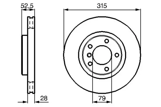 Bremsscheibe Vorderachse links BOSCH 0 986 478 748 Bild Bremsscheibe Vorderachse links BOSCH 0 986 478 748