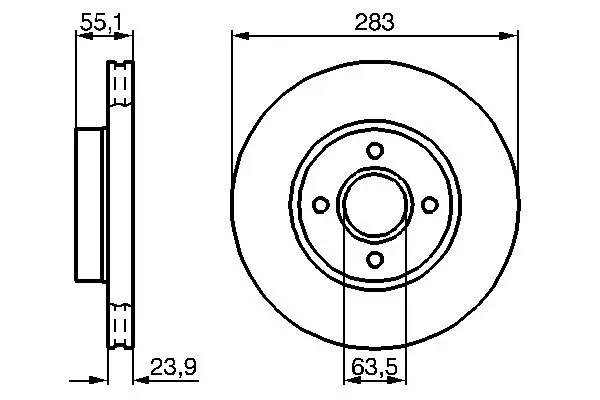 Bremsscheibe Vorderachse BOSCH 0 986 478 814