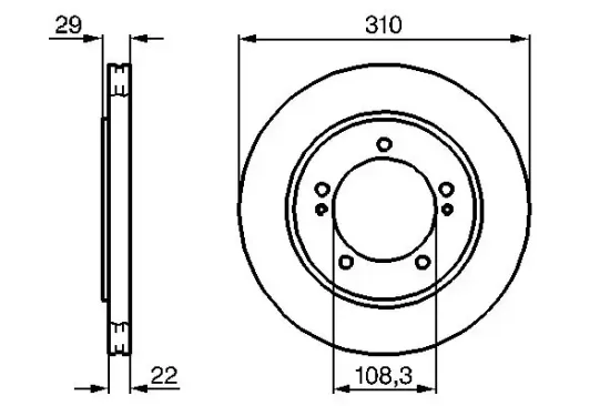 Bremsscheibe Vorderachse BOSCH 0 986 478 839 Bild Bremsscheibe Vorderachse BOSCH 0 986 478 839