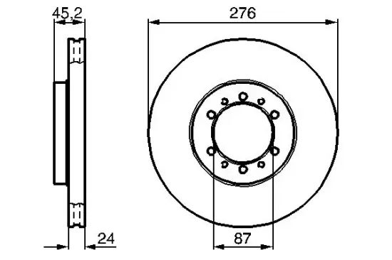 Bremsscheibe BOSCH 0 986 478 844 Bild Bremsscheibe BOSCH 0 986 478 844