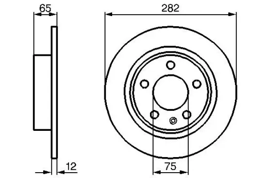 Bremsscheibe Hinterachse BOSCH 0 986 478 891 Bild Bremsscheibe Hinterachse BOSCH 0 986 478 891