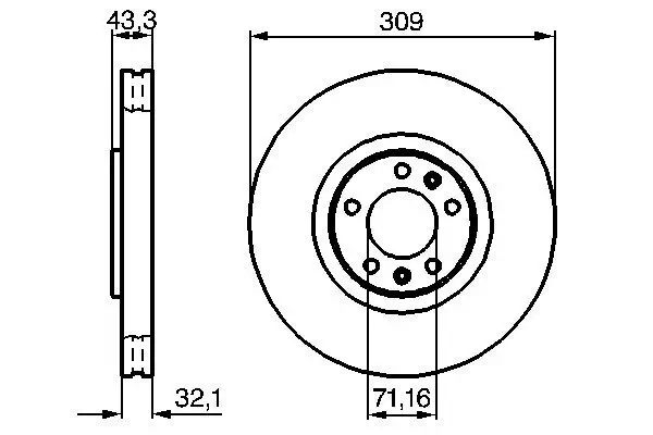 Bremsscheibe BOSCH 0 986 479 027