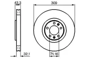 Bremsscheibe BOSCH 0 986 479 027