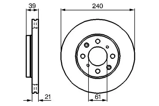 Bremsscheibe Vorderachse BOSCH 0 986 479 033 Bild Bremsscheibe Vorderachse BOSCH 0 986 479 033