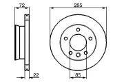 Bremsscheibe BOSCH 0 986 479 212