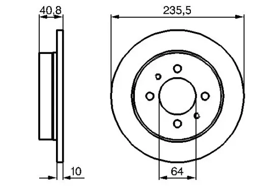 Bremsscheibe Hinterachse BOSCH 0 986 479 237 Bild Bremsscheibe Hinterachse BOSCH 0 986 479 237