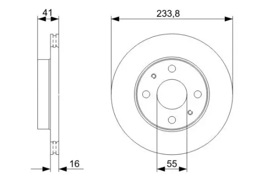 Bremsscheibe Vorderachse BOSCH 0 986 479 352 Bild Bremsscheibe Vorderachse BOSCH 0 986 479 352