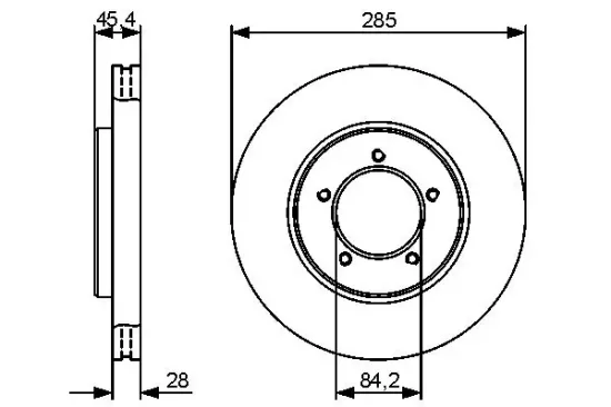 Bremsscheibe Vorderachse BOSCH 0 986 479 427 Bild Bremsscheibe Vorderachse BOSCH 0 986 479 427